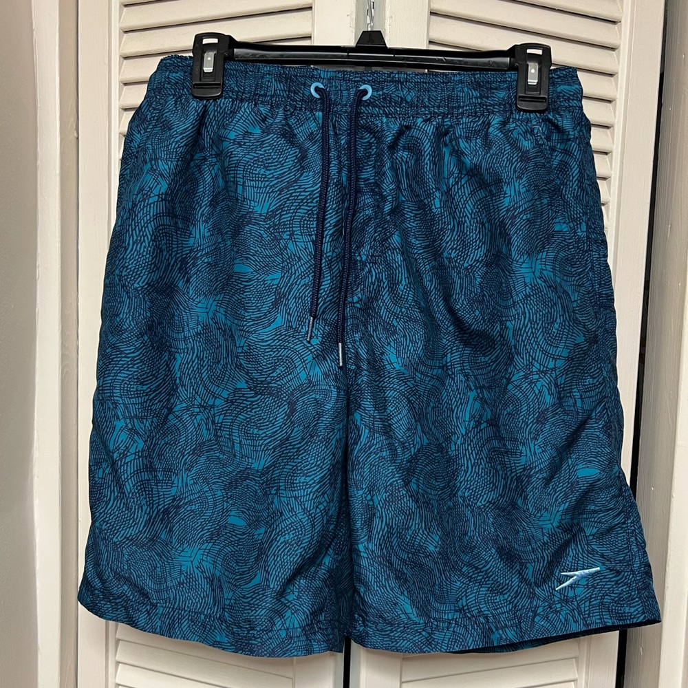 Speedo Men's Patterned Teal Swim Shorts